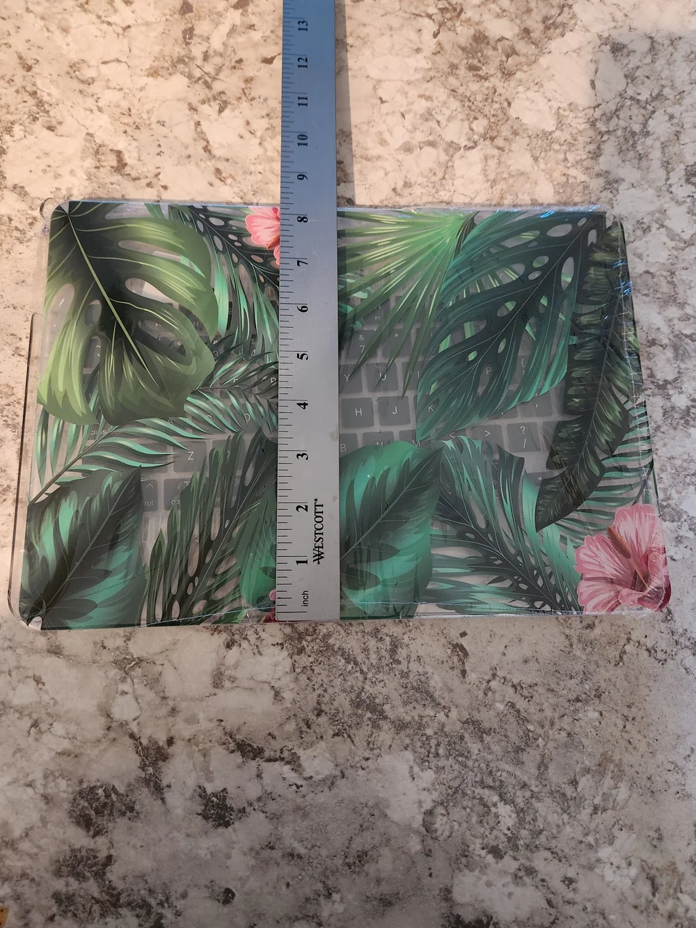 Laptop Case Cover with Tropical Green Leaf Design